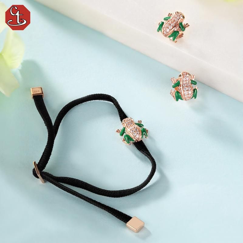 Wholesale Fashion Jewelry Adjustable Rope 925 Silver Ladybird beetle Shape Bangle Bracelet