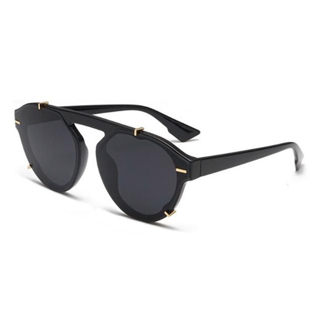 New Trendy UV400 Oversized Square Women Men Metal Dots Street Fashion Sunglasses Ready to Ship