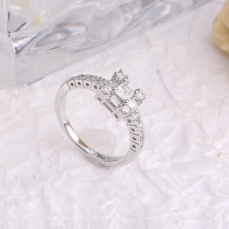 Fashion Jewelry Fashion Accessories Hip Hop Jewellery Hot Sale High Quality Shining CZ Moissanite Ring for Factory Wholesale