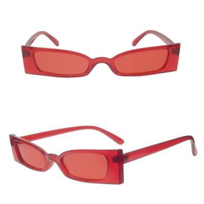 Flat Sharp Frame Retro Plastic Sunglasses