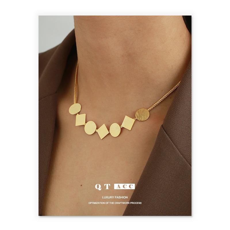 Fashion Europe and The United States Geometric Personality Necklace Jewelry