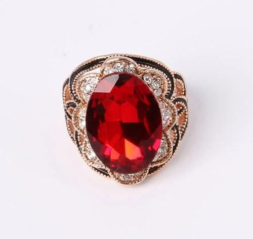 Rose Gold Plated Fashion Jewelry Ring with Rhinestones Good Price