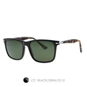 Acetate&Nylon Polarized Sunglasses, Vintage Fashion Square Frame A19004-02