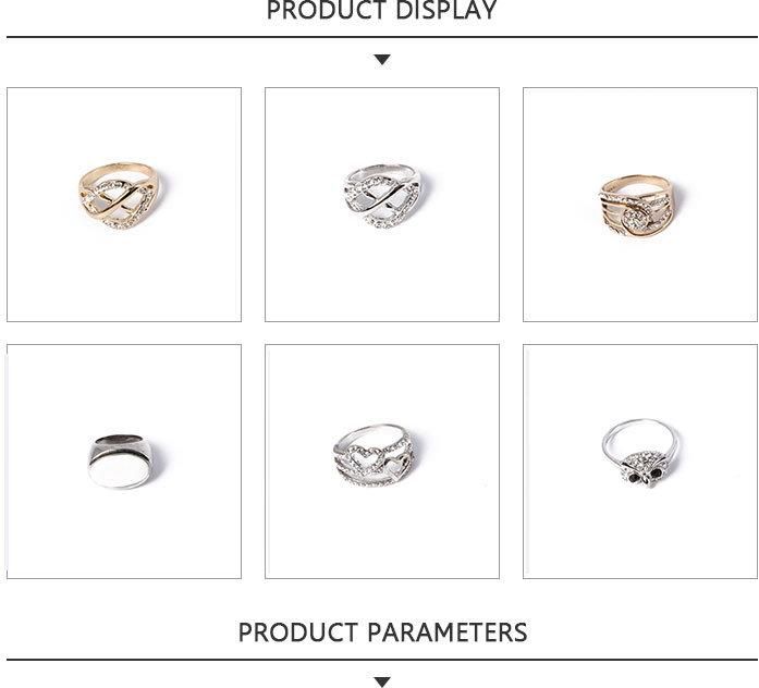 Universal Fashion Jewellery Gold Plating Ring with Rhinestone