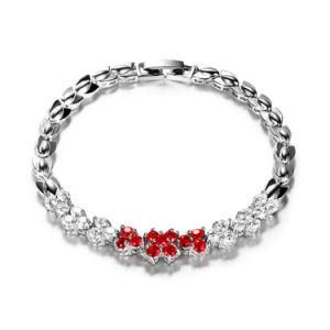 Hot Selling Fashion Sterling 925 Silver Jewellery Garnet Zircon Stone Bracelet