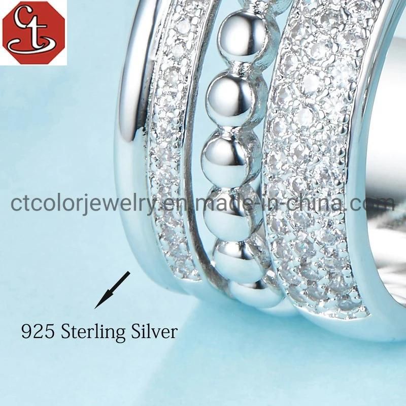 Fashion Jewelry AAA Zirconia 925 Sterling Silver Men Jewellery Ring