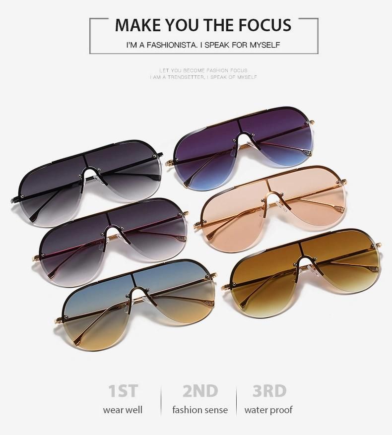 Brand Fashion One PCS Metal Sunglasses