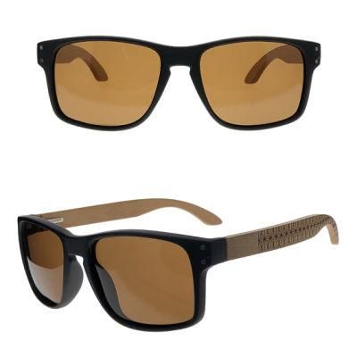 Custom Temples Fish Men Style Wooden Sunglasses