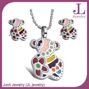 Stainless Steel Earring Pendant Necklace Jewelry Set (JS072)