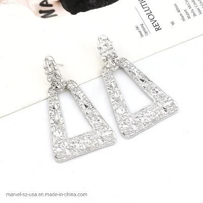 Women Vintage Big Geometric Hanging Earring Fashion Imitation Jewelry