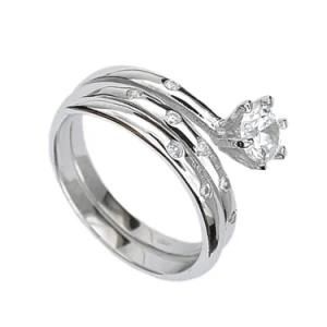 White Sapphire Unique Real Solid Sterling Silver Filled Eternity Ring