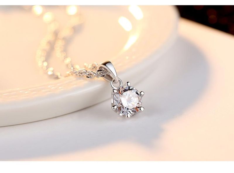 Four Pieces Set Jewelry Six-Claws CZ Pendant Necklace for Women