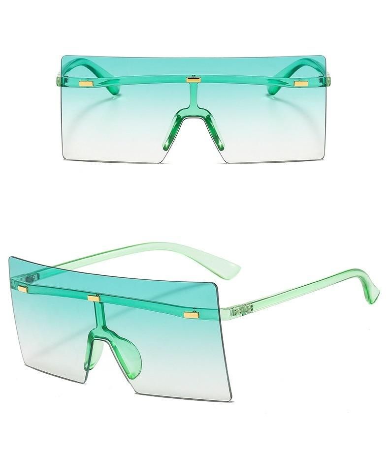 2020 Big Frame Square Women Fashion One-Piece Sunglasses