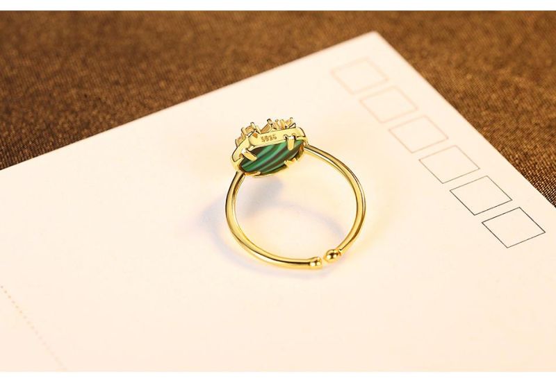 Custom Make Green Silver Ring with AAA Cubic Ziron