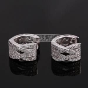 Fashion Micro Pave Setting 925 Sterling Silver Earring