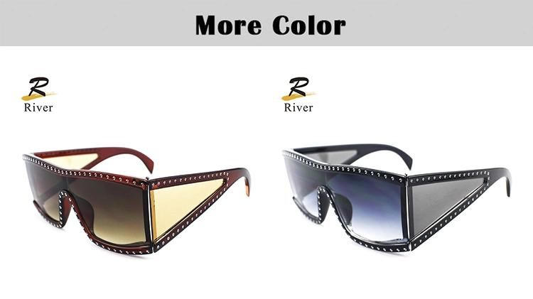 Light Diamond-Encrusted PC Frame Women Stock Sunglasses