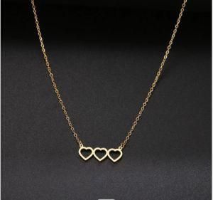 Competitive Price Stainless Steel Connect Heart Necklace for Women Fashion