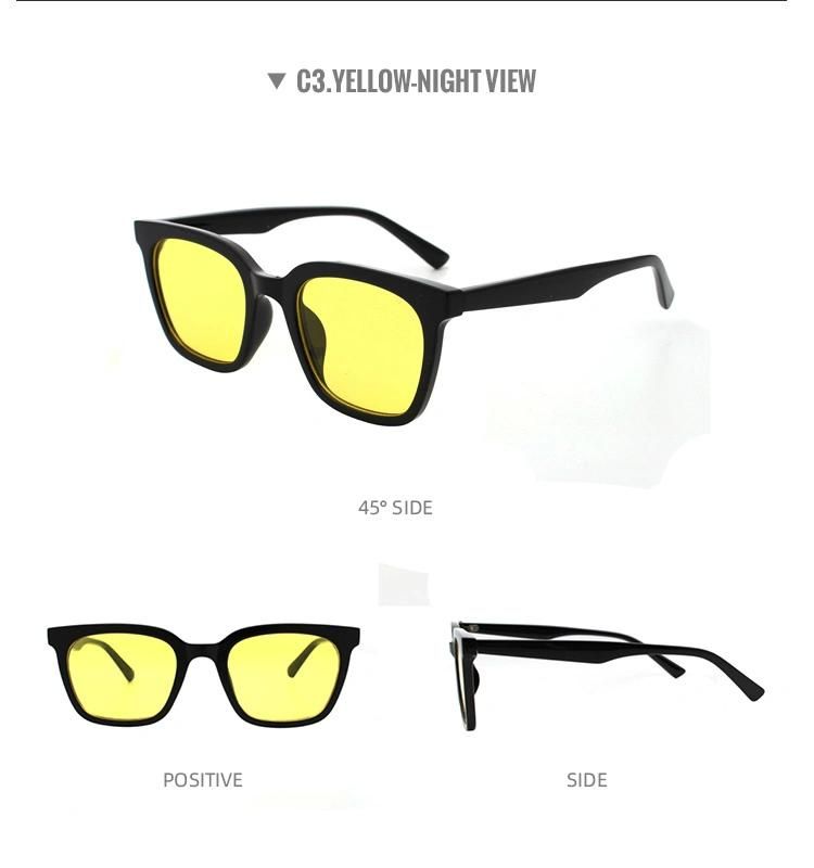 2022 Lady′s Fashion Nylon Lens Fashion Sunglasses Unisex Night Vision Glasses for Driving