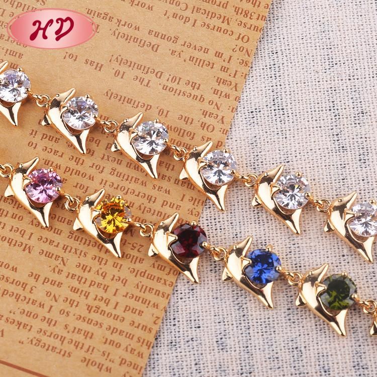 Fashion Charm Women Jewelry Bracelet with Colorful Stone