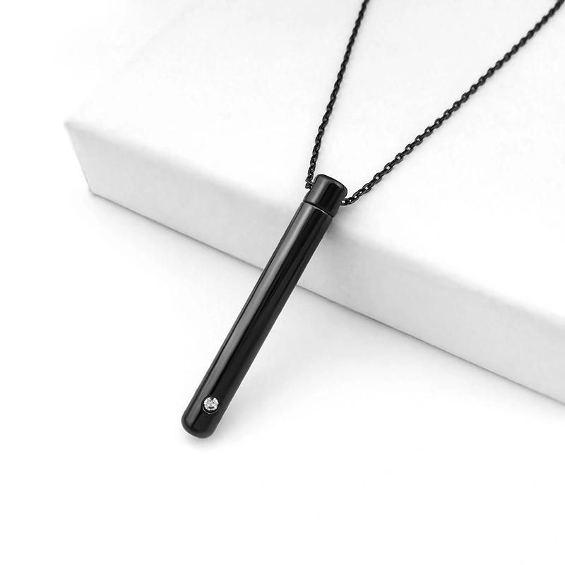 New Arrival Wholesale Empty 316L Stainless Steel Cremation Urn Pendant Crystal Perfume Bottles Necklace 2022 Fashion Jewelry