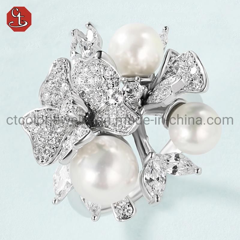 Fashion Jewelry with 925 Silver Premium Pearl Pendant Necklace for Women