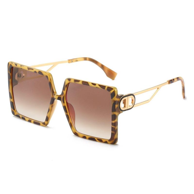 2020 No MOQ Women Square Metal Deco Fashion Sunglasses