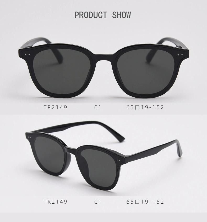 2022 Most Popular Double Slot Design New Nylon Detachable UV400 Lenses Tr90 Flexible Square Frame Fashion Sunglasses