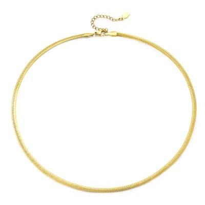 14K Gold Plated Stainless Steel Chain Necklace for Women Men Jewelry