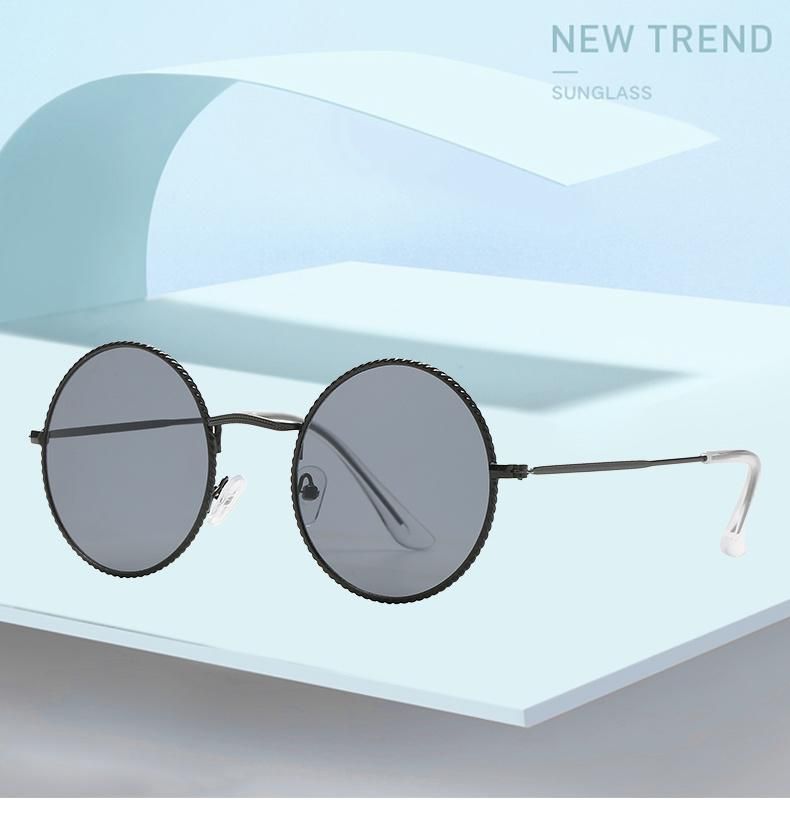 Sunglasses for New Retro Round Frame Sunglasses Metal Thin Frame Lace Literary Sunglasses