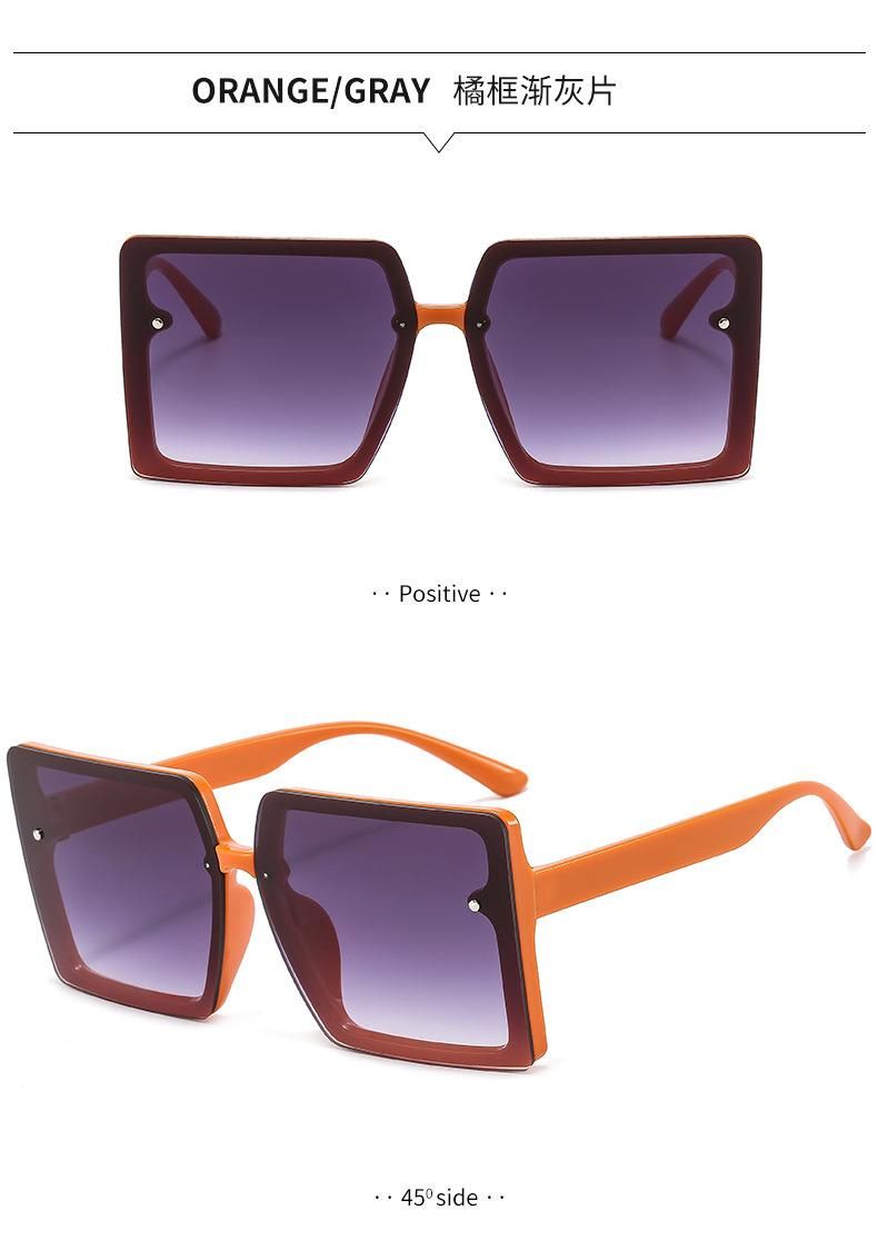 2022 New Sunglasses Fashion Oversized Custom Logo Sunglasses Classic Simple Square Wholesale Sunglasses