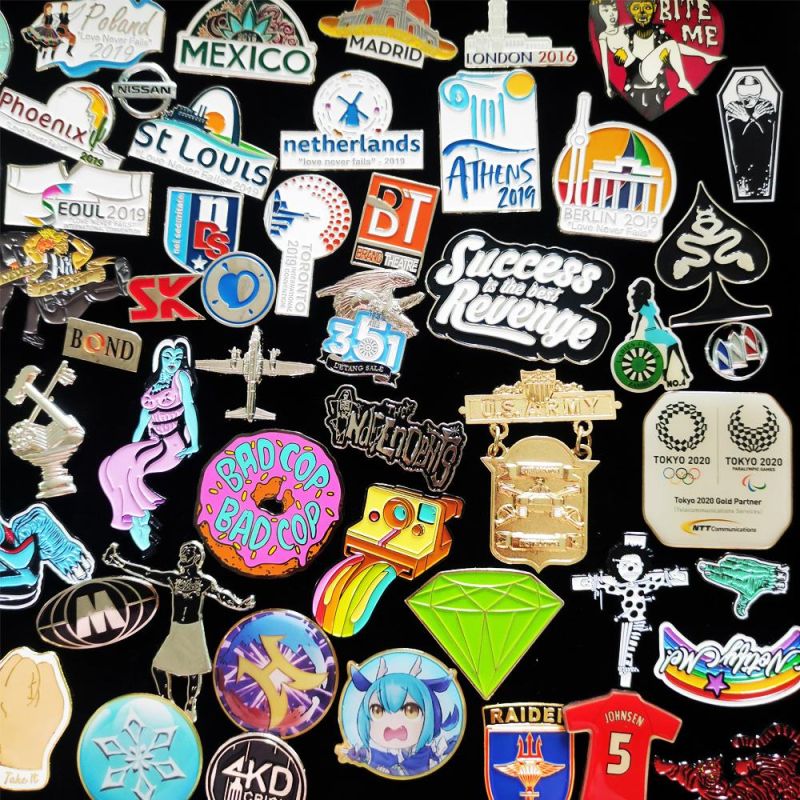 Customize Various Styles of Badge Pin Brooches