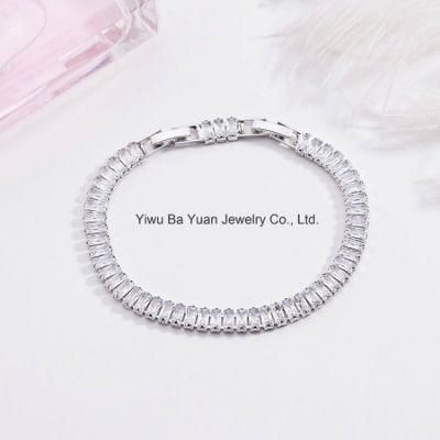 Trendy Beautiful Sparkle Round Diamond Cut CZ Cubic Zirconia Bracelets for Women