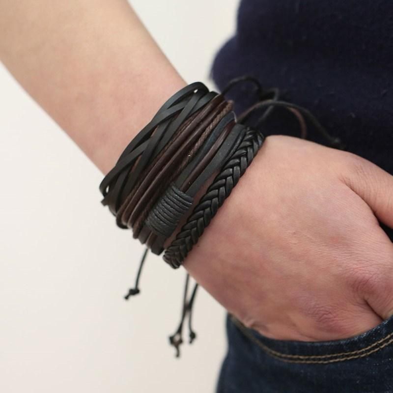 Bracelets & Bangles Men Jewelry Boyfriend Gift Leather Bracelets