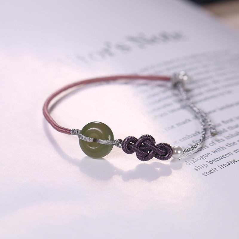 Extra-Fine Ruyi Knotted Rope Bracelet Semi-Finished Beaded Bracelet