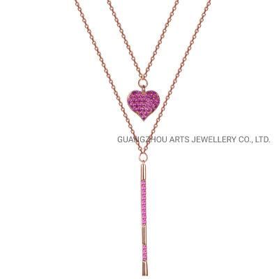 Double Layer Chains Silver Hotsale Pendant Necklace