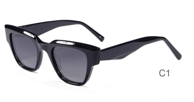 2022 Fashion Chamfered Acetate Sunglasses High Quality Designer Wholesale Polarized UV400 Sunglasses