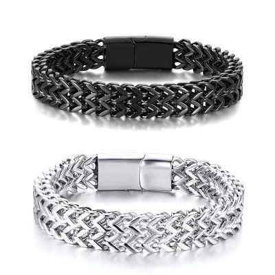 Jewelry Wholesale Stainless Steel Two-Layer Men&prime; S Stylish Bracelet