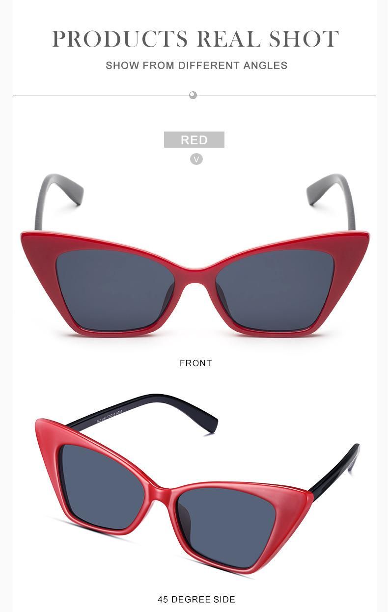 Women Cheap Wholesale Sun Glasses Colorful UV400 Custom Logo Small Cat Eye Frame Trendy Fashion Sunglasses Wholesale Sunglass
