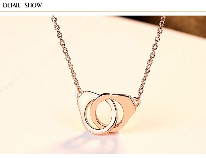 Fashion 925 Silver Jewelry DIY Necklace with Double Ring