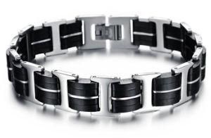 Top Quality Men&prime;s Motor Bike Chain Motorcyle Chain Bracelet Bangles Stainless Steel Jewelry with Silicone