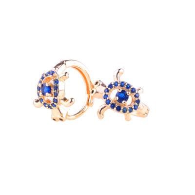 Custom14K 18K Women Crystal Gold Champaign Hoop Earring for Ladies