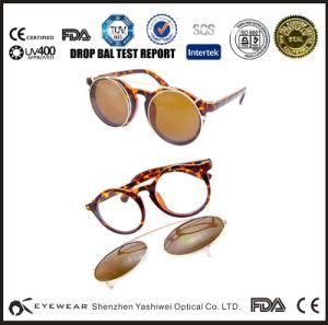 High Quality Acetate Clip on Retro Sunglasses