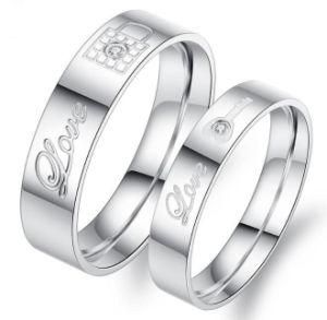 Never Darken Titanium Steel Love His and Hers Key Lock Couple Ring Set Romantic Lovers Wedding Band Cute Jewelry