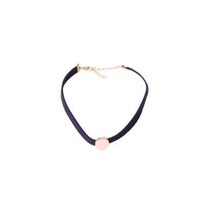 Good Quality Fashion Jewelry Fabric Gold Pendant Necklace Choker