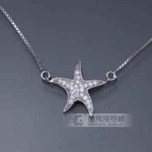 Unique Starfish Pendant with Silver 925 Chain Necklace