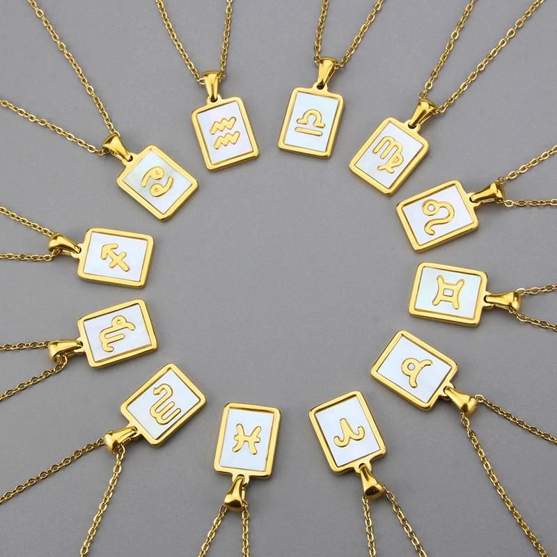 Manufacturer Custom 18 Carat Gold Necklace Fashion Jewelry 18K Gold Plated Waterproof Stainless Steel Symbol Totem jewellery Necklace