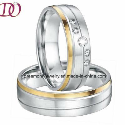 Unique Alliance Gold Color Wedding Band Couple Rings Pair Set Valentine&prime;s Day Costume Jewellery
