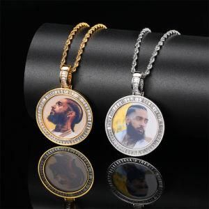 Jewelry Personalized Photo Necklace Men and Women Custom Round