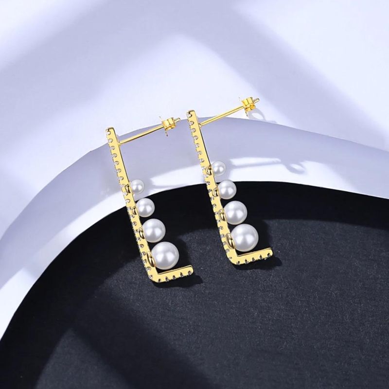 Long Earrings Shining Star Charm Earring with 5A Zircon