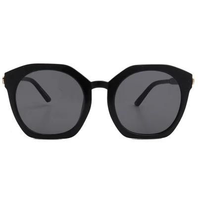 2020 Rectangle Black Metal Temple Fashion Sunglasses